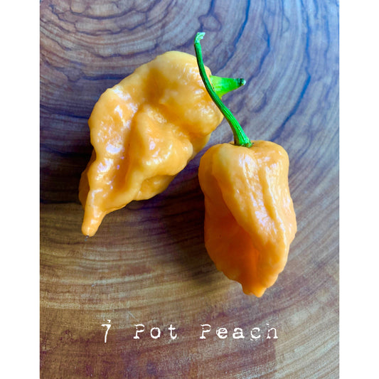 7 Pot Peach - Hot Pepper Seeds