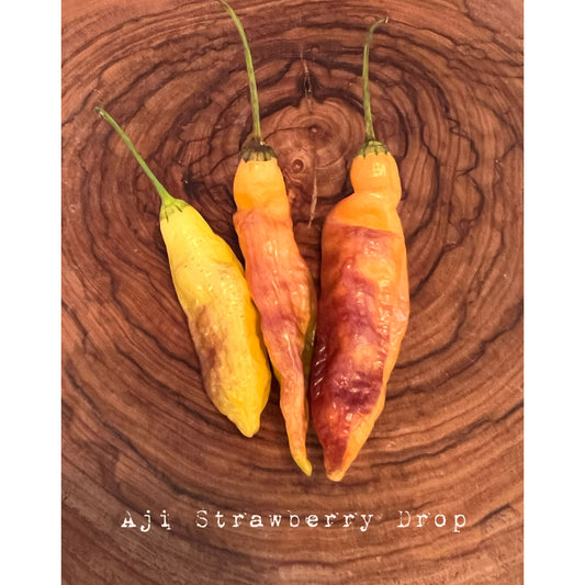 Aji Strawberry Lemon Drop - Hot Pepper Seeds